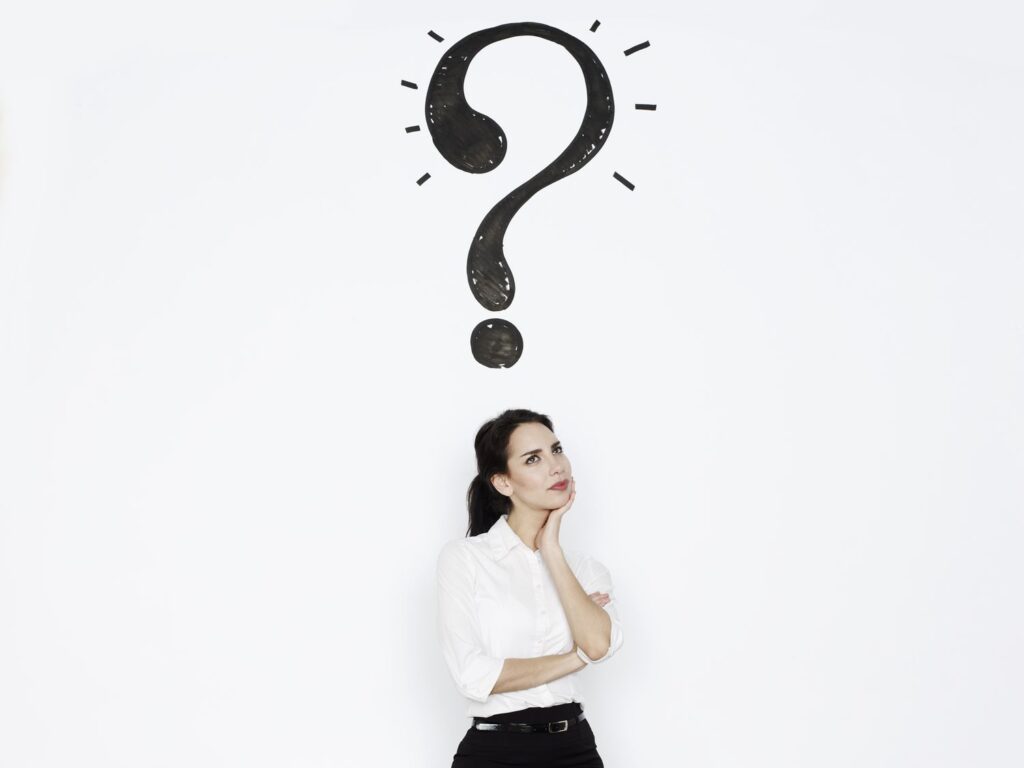 žena sa znakom pitanja